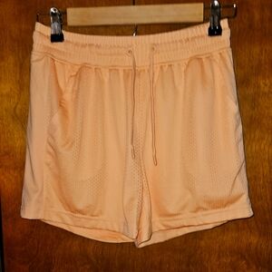 Athletic Works Womans Peach/Light Orange Colored Shorts With Pockets S XS (0-2)